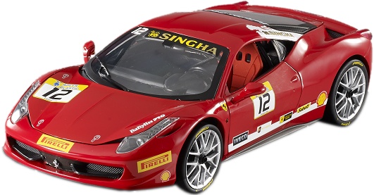 Hotwheels 1/18 Ferrari 458 Italia Challenge Red